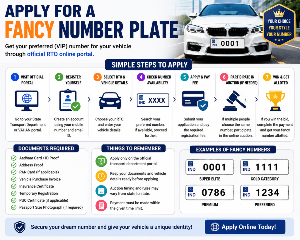 VIP number booking online