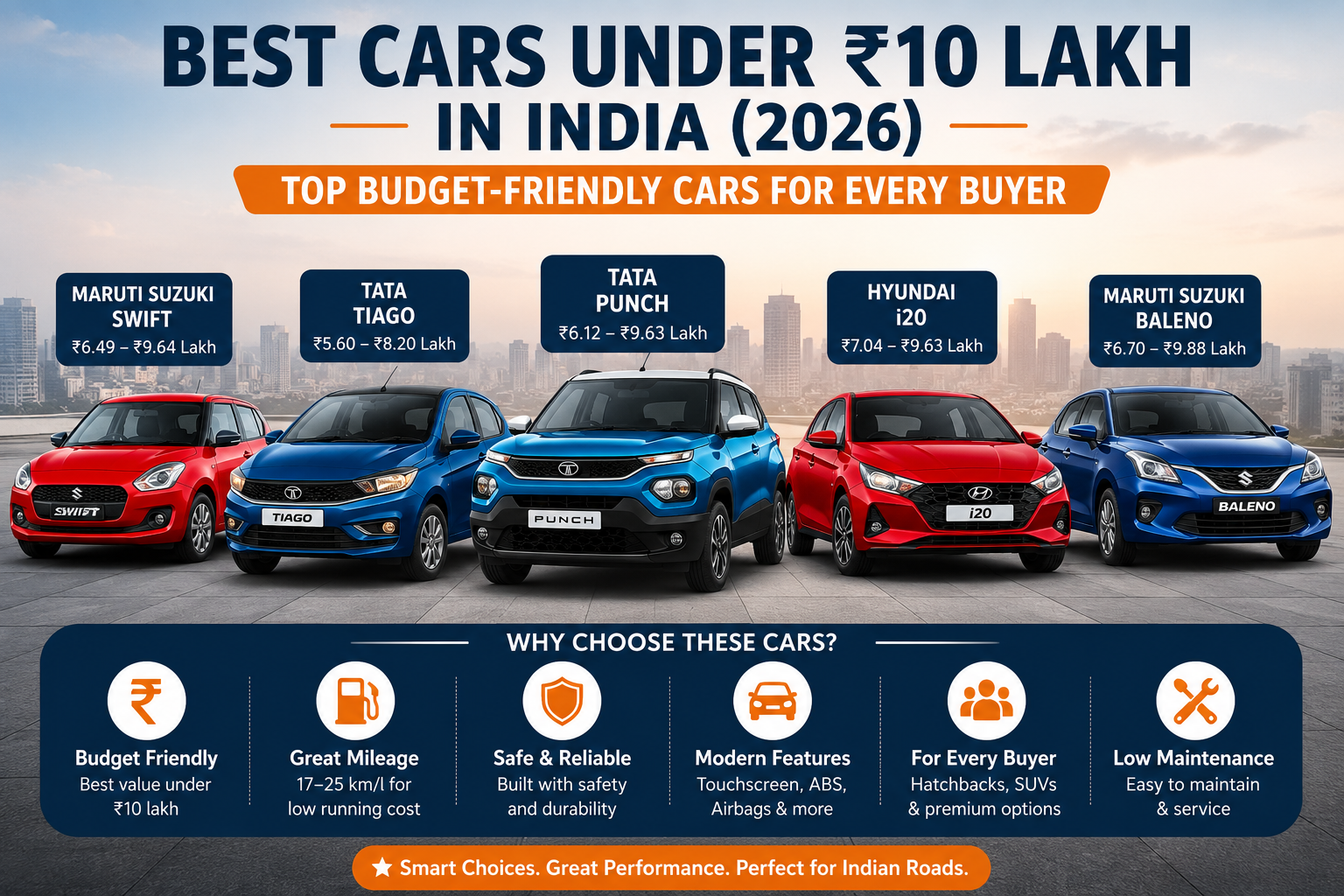 Best Car Under ₹10 Lakh in India (2026): Top Budget-Friendly Cars for Every Buyer
