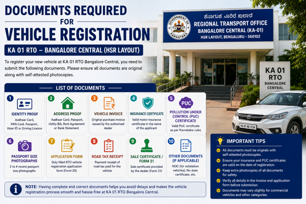 KA 01 Vehicle Registration