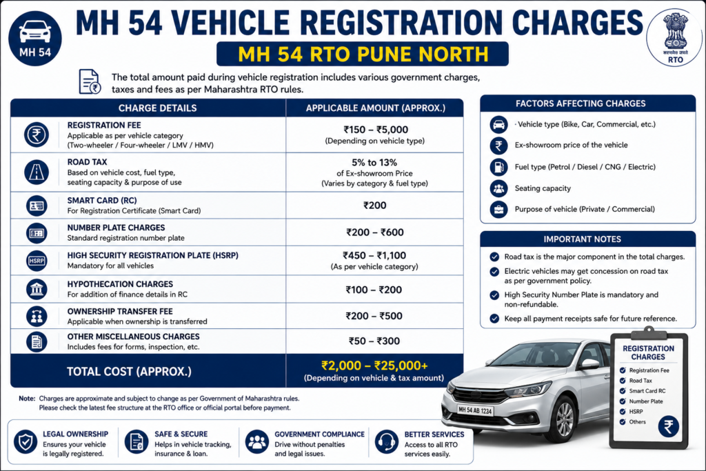MH 54 Vehicle Registration Charges
