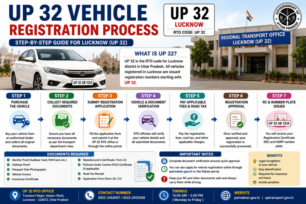 UP 32 Vehicle Registration Process